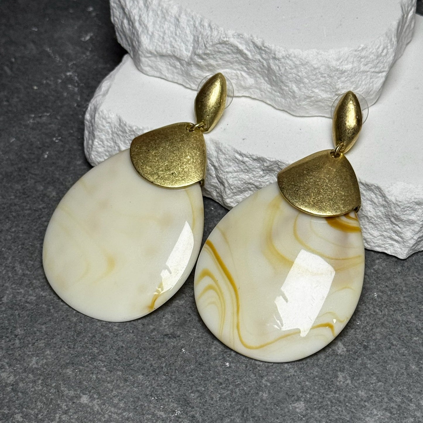 Ember Glass Teardrop Earrings