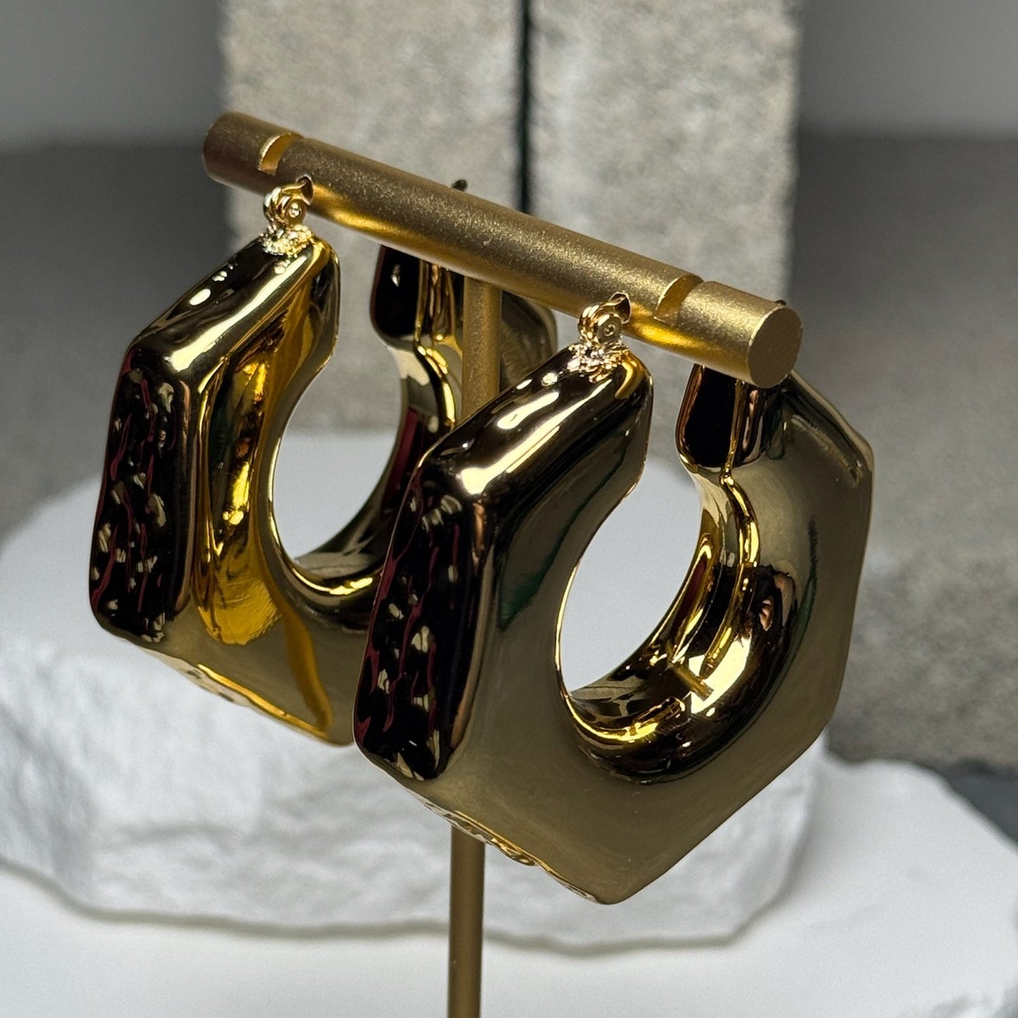 Block Party Geometric Hoop Earrings