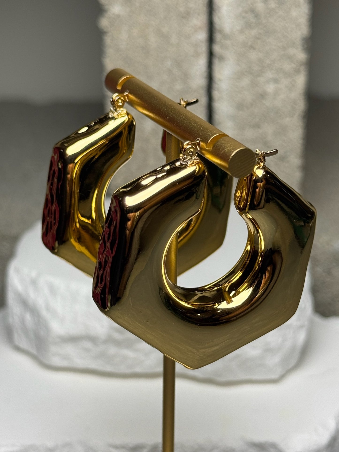 Block Party Geometric Hoop Earrings