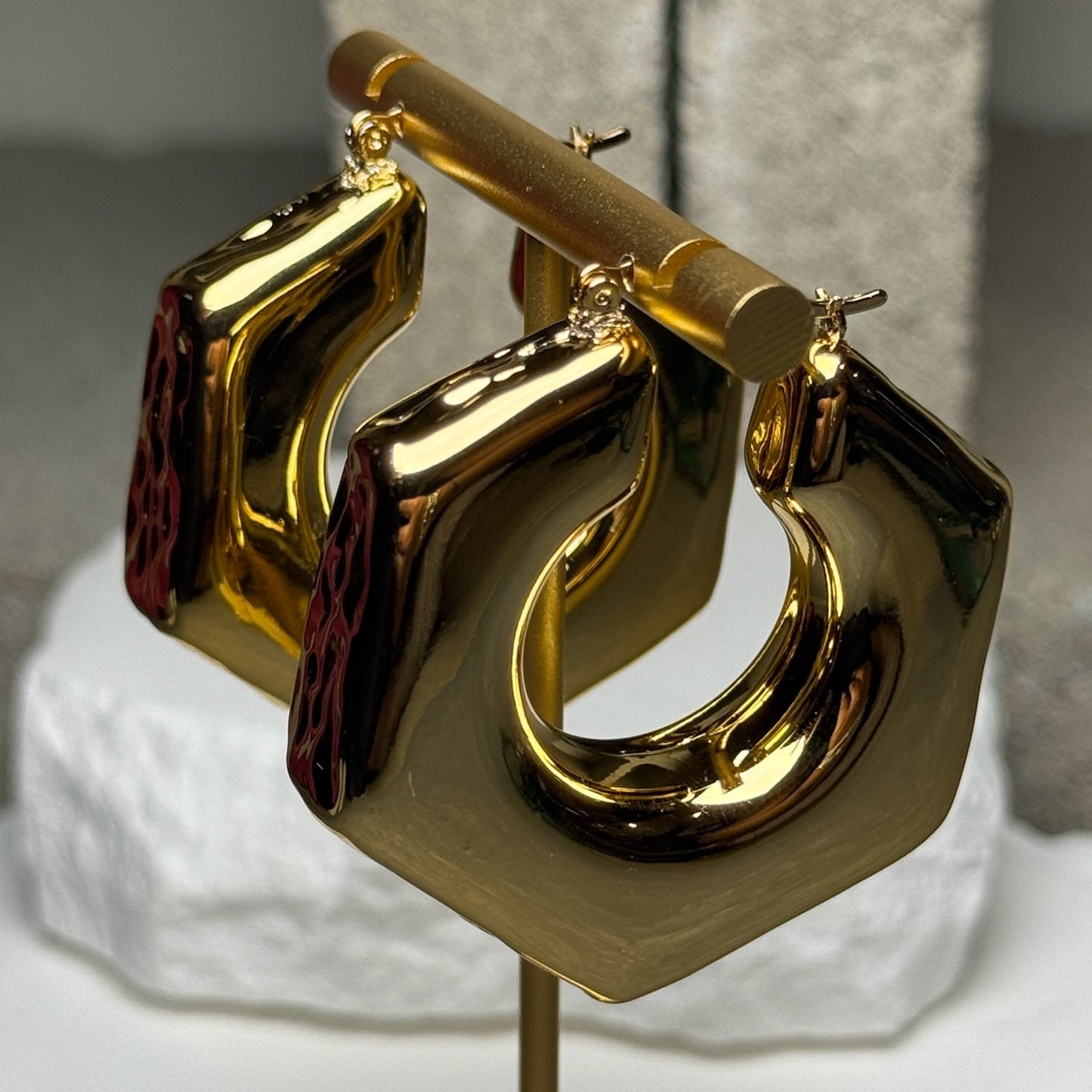 Block Party Geometric Hoop Earrings