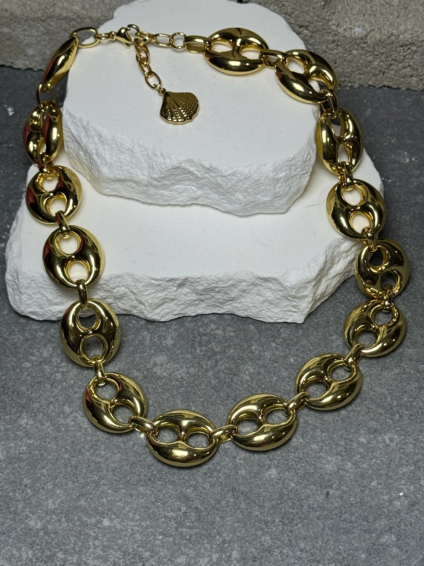 No Cap Chunky Necklace 17" w/ Extender