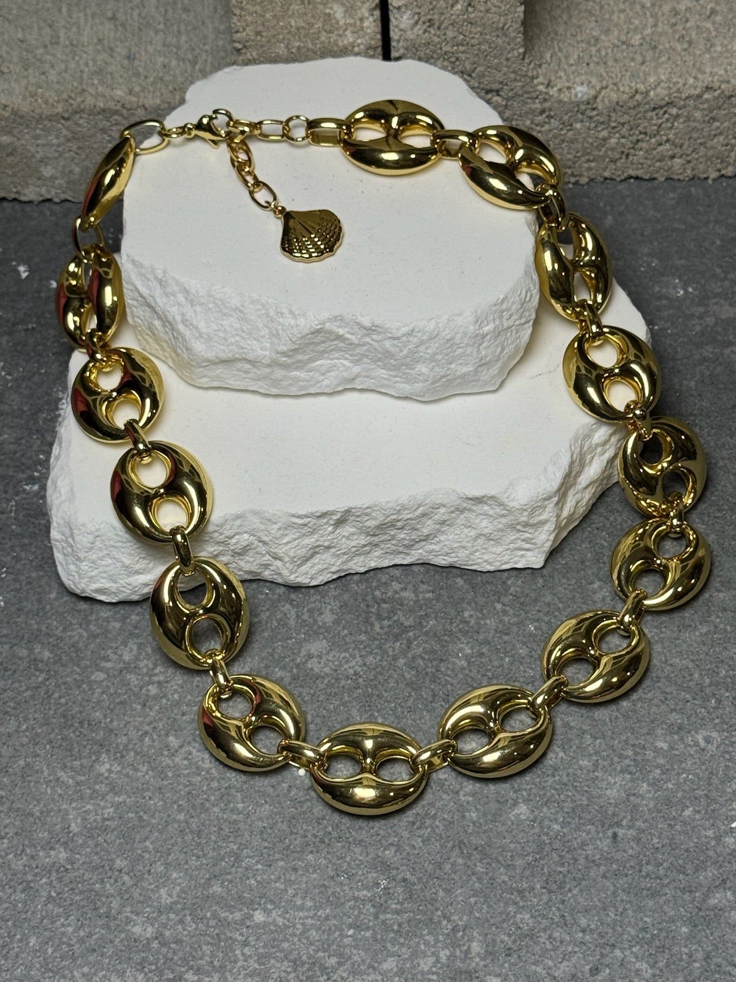 No Cap Chunky Necklace 17" w/ Extender