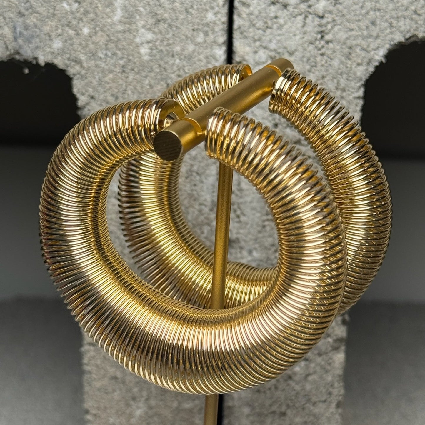 Believe That Ribbed Hoop Earrings