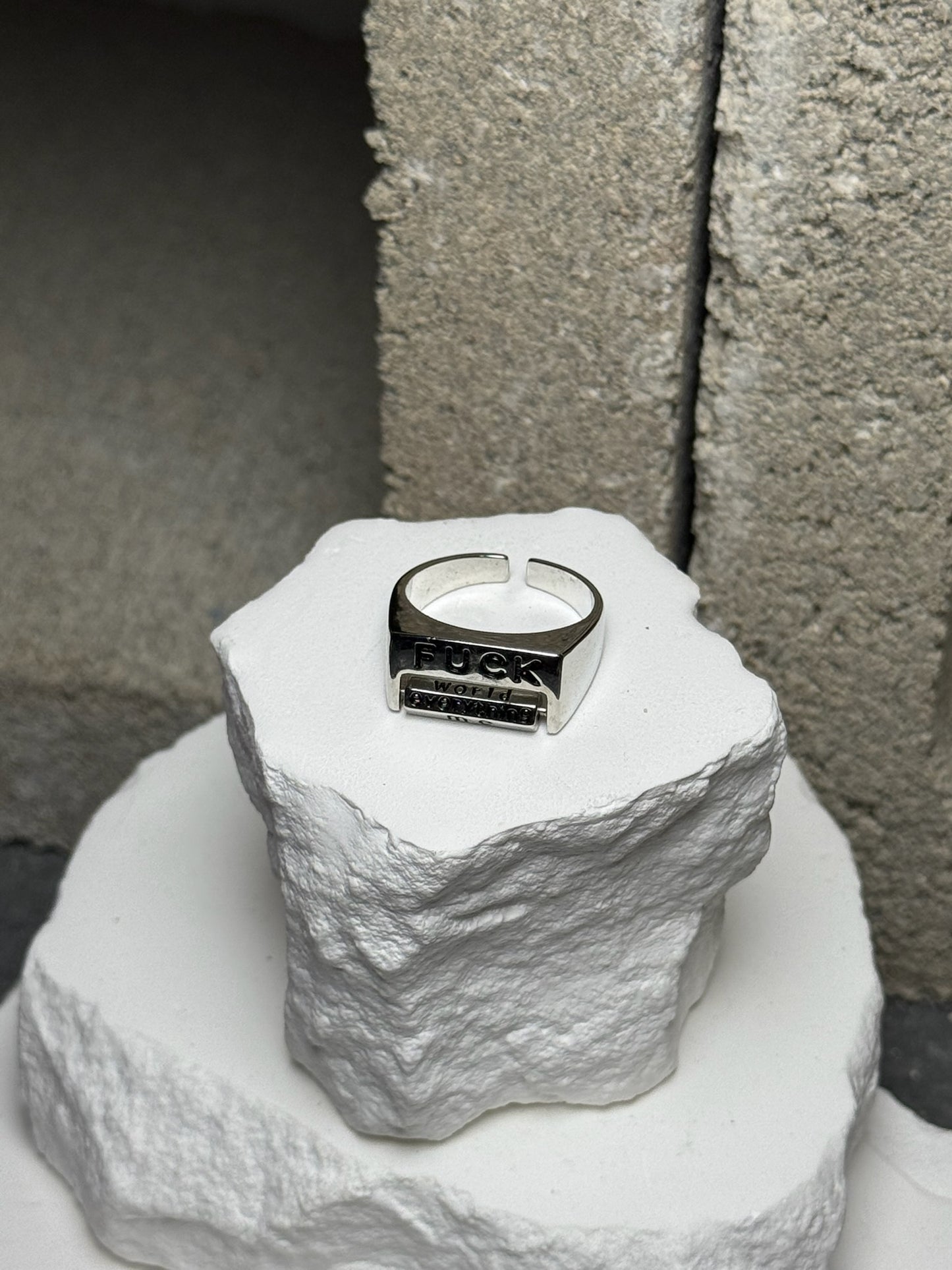 F**K EVERYTHING Ring Expandable Ring Size 9