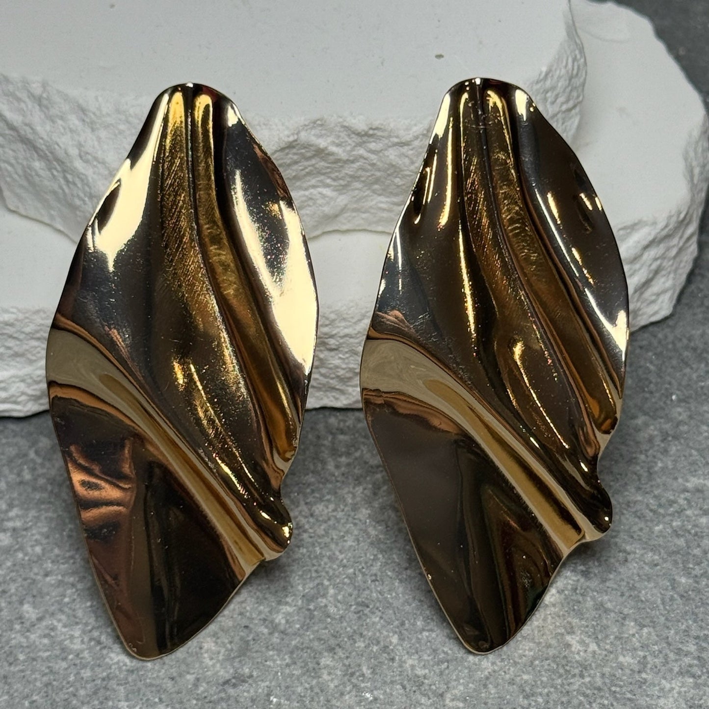 Chrome Me Out Stud Earrings