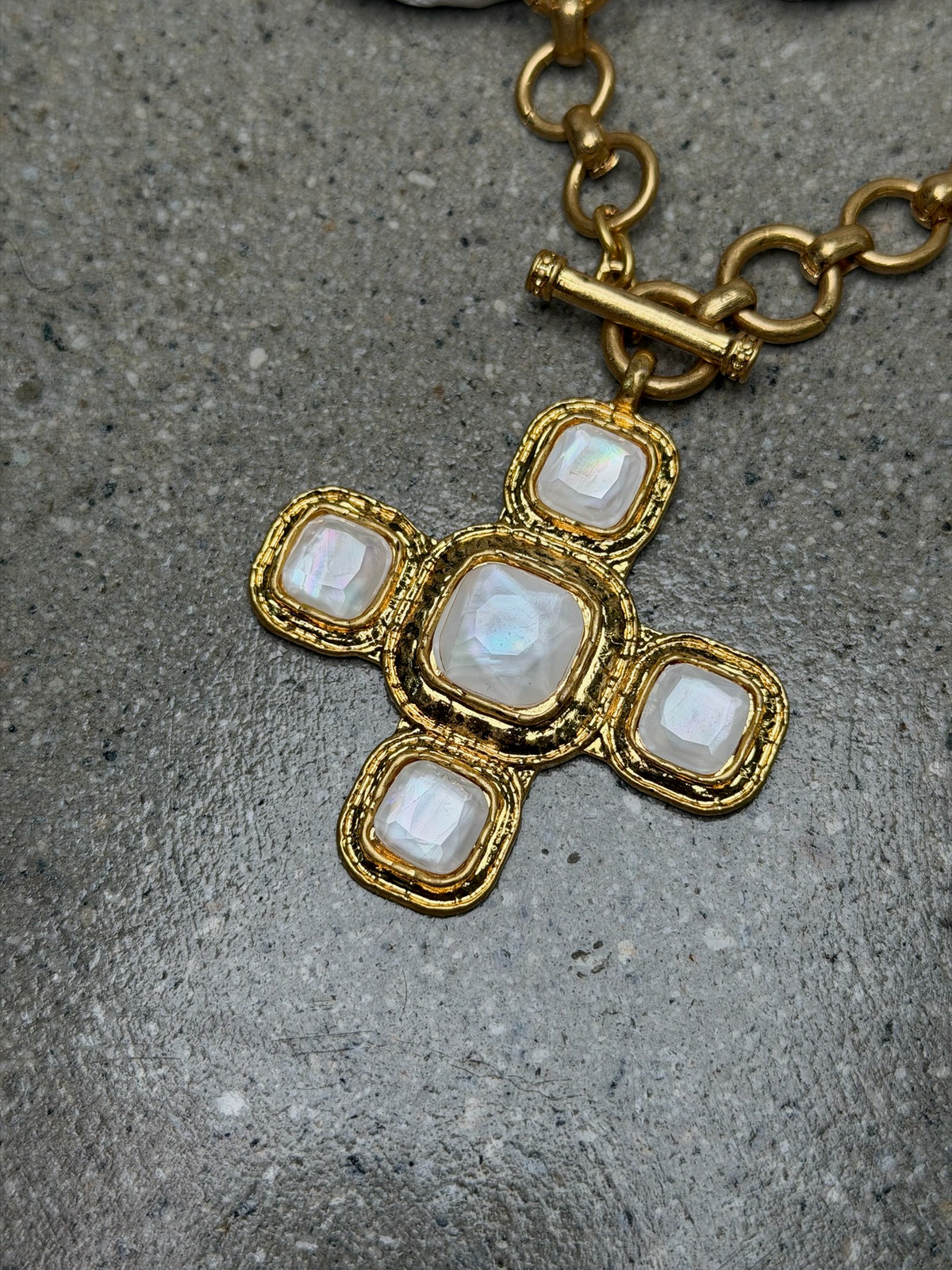 The Anastasia Opal Cross Necklace