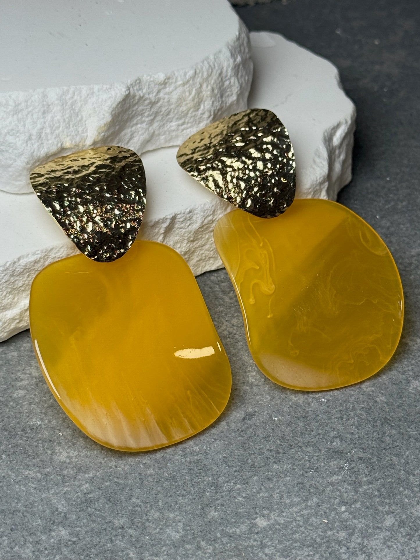 Luna Stone 2 Layer Earring
