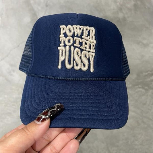 Power to the P Navy Trucker Hat