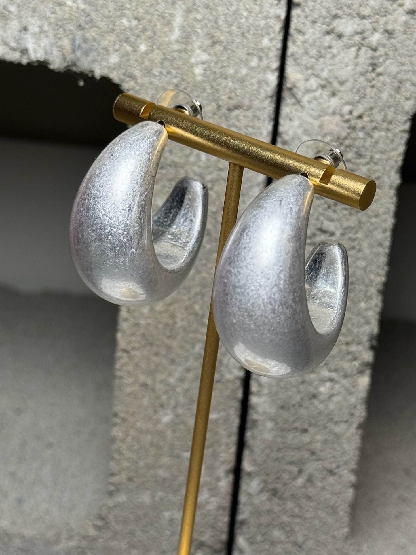 Forever Frosty Crescent Hoops