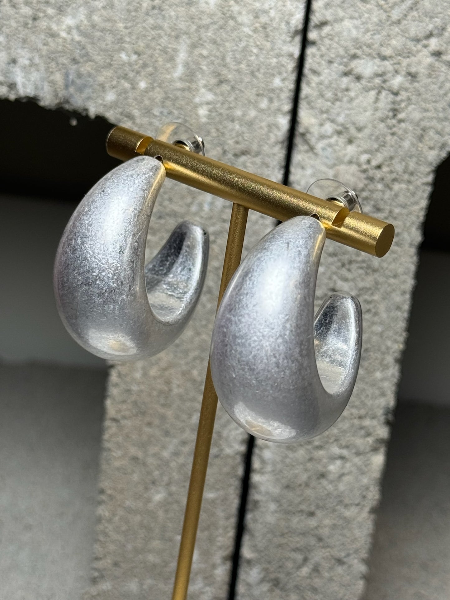 Forever Frosty Crescent Hoops