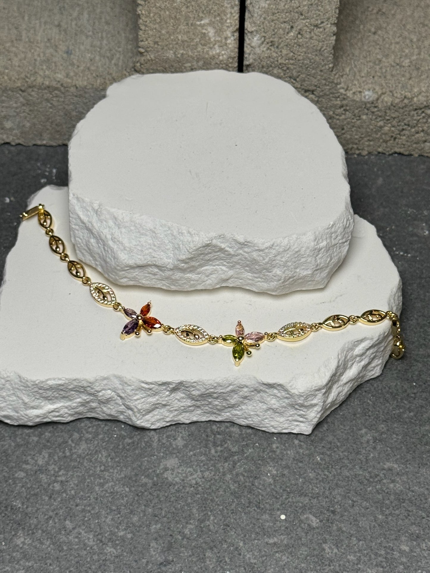 Butterfly Bling Bracelet  7"