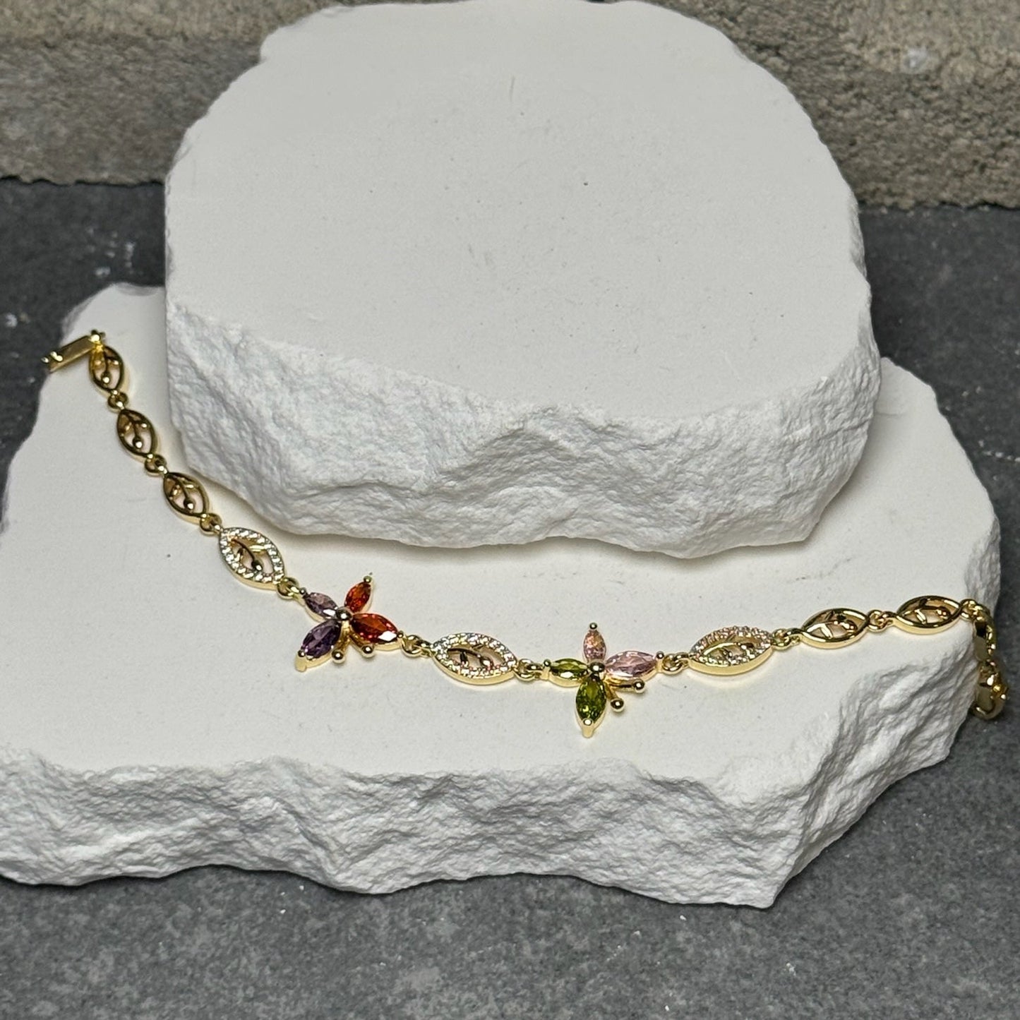 Butterfly Bling Bracelet  7"