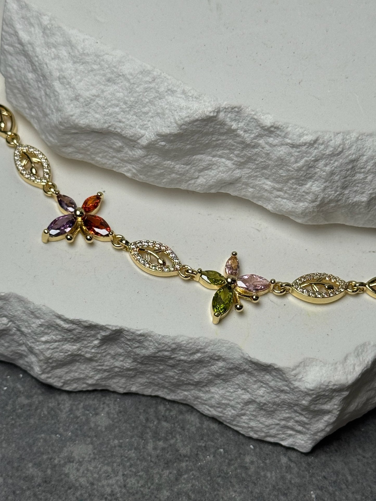Butterfly Bling Bracelet  7"