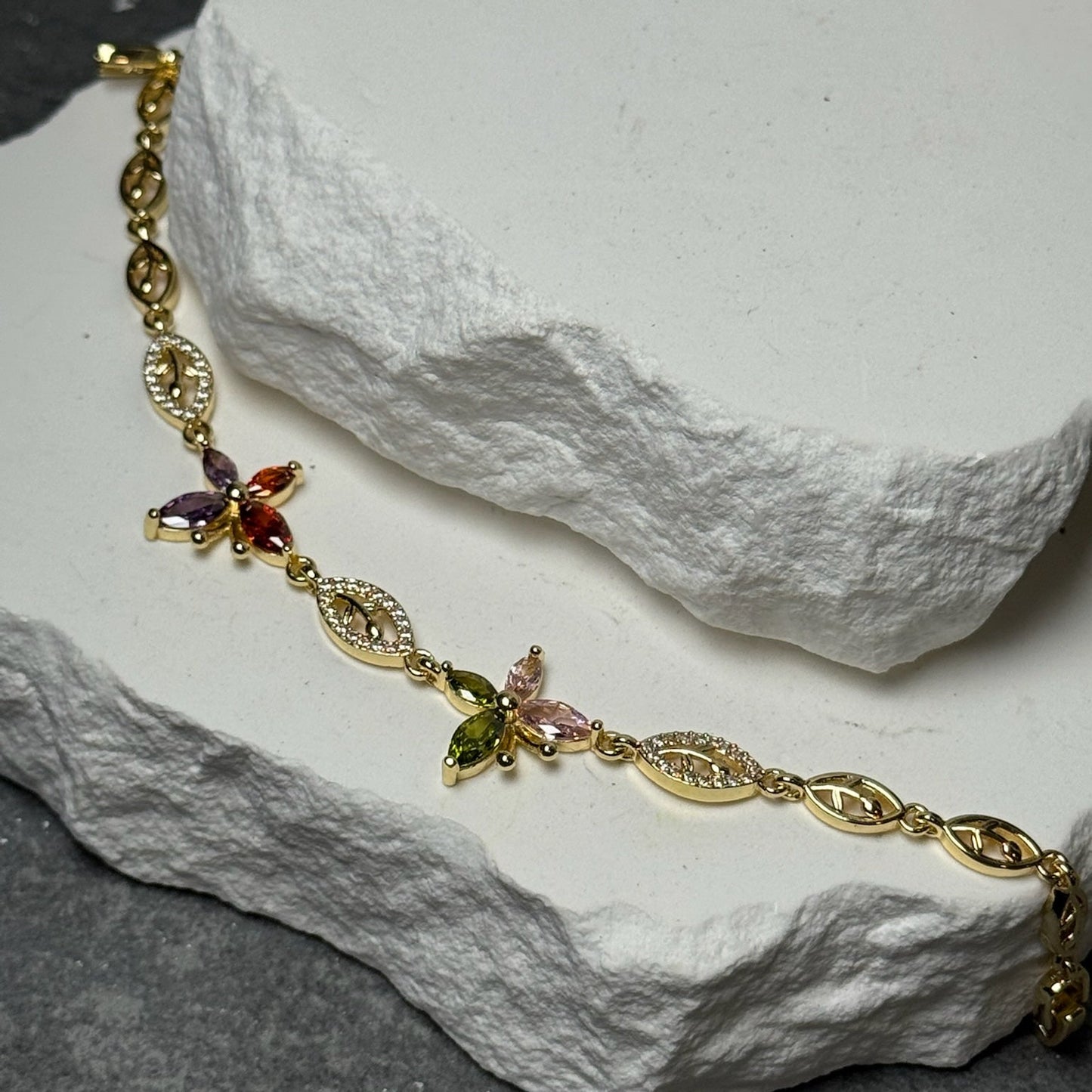 Butterfly Bling Bracelet  7"