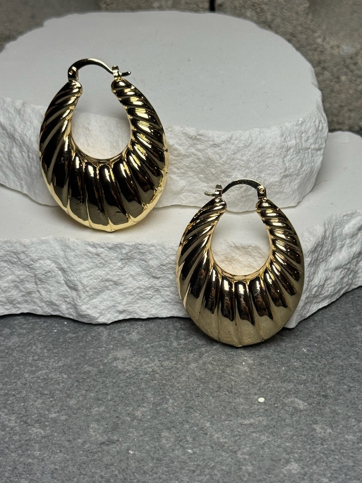 Uptown Glam Hoop Earrings