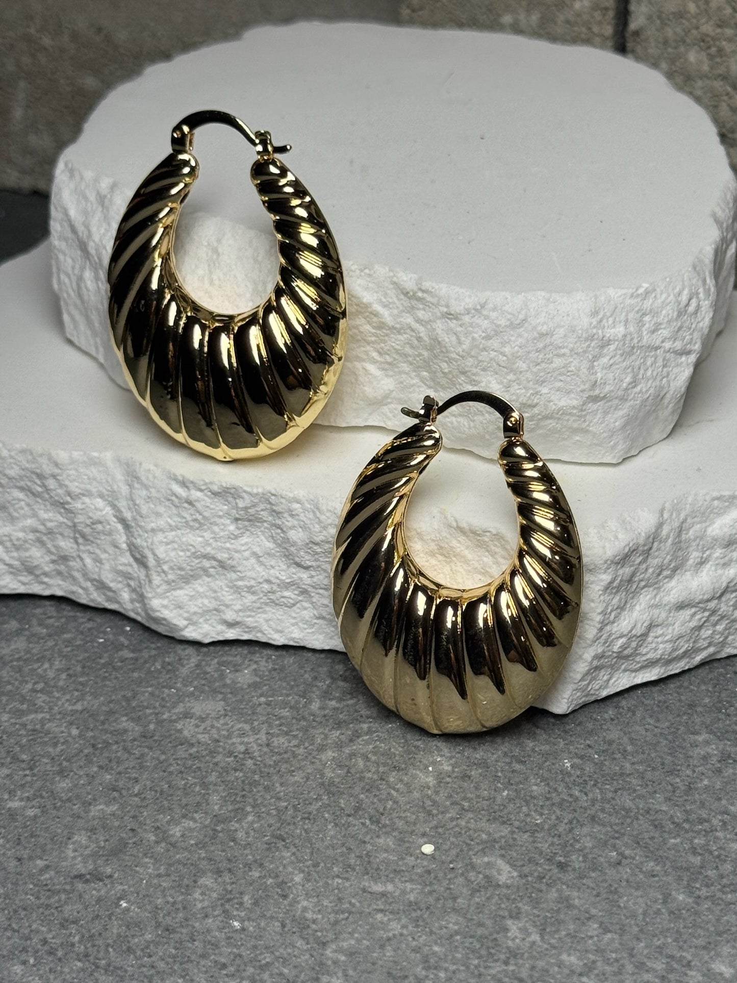 Uptown Glam Hoop Earrings