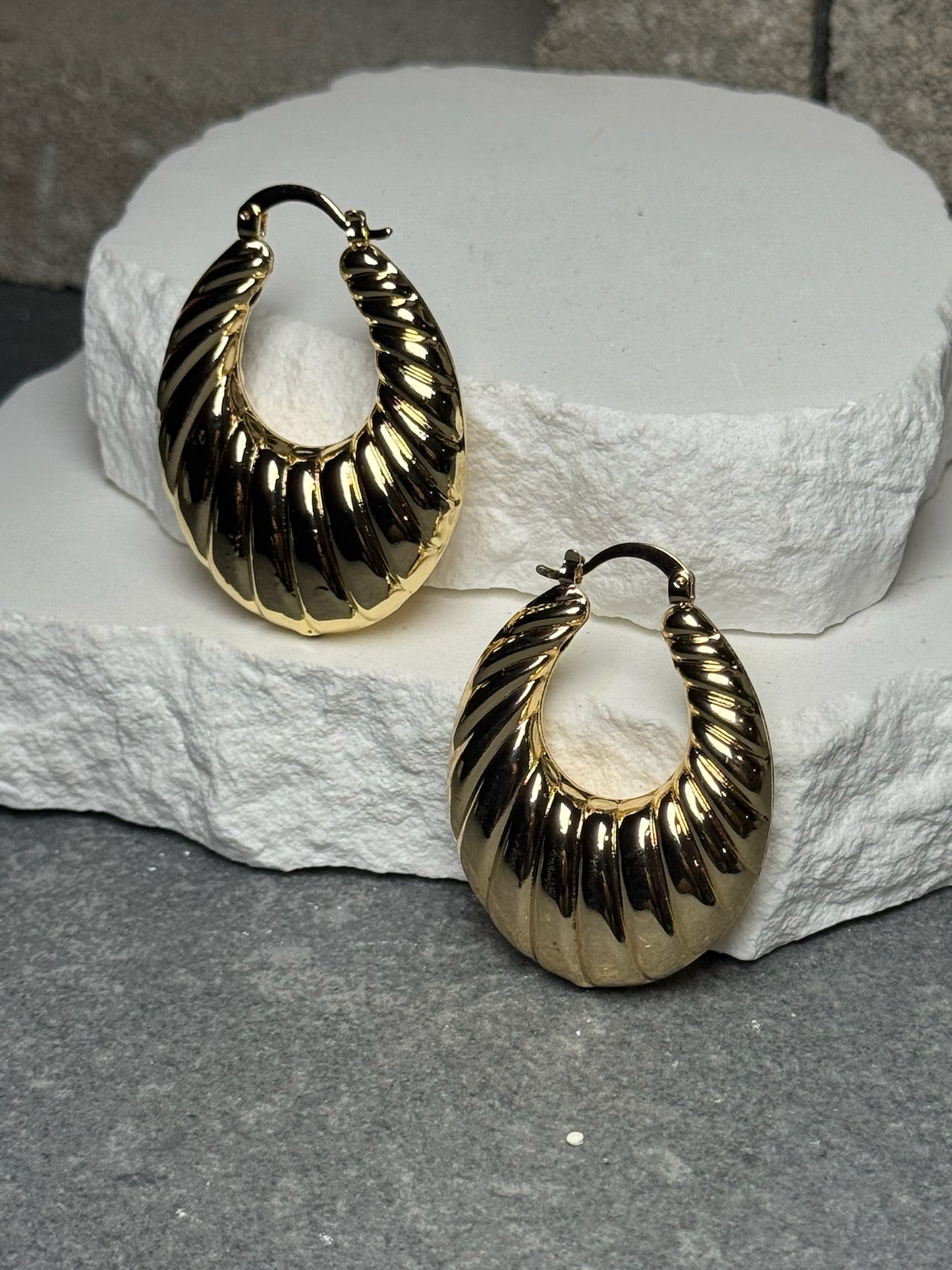 Uptown Glam Hoop Earrings