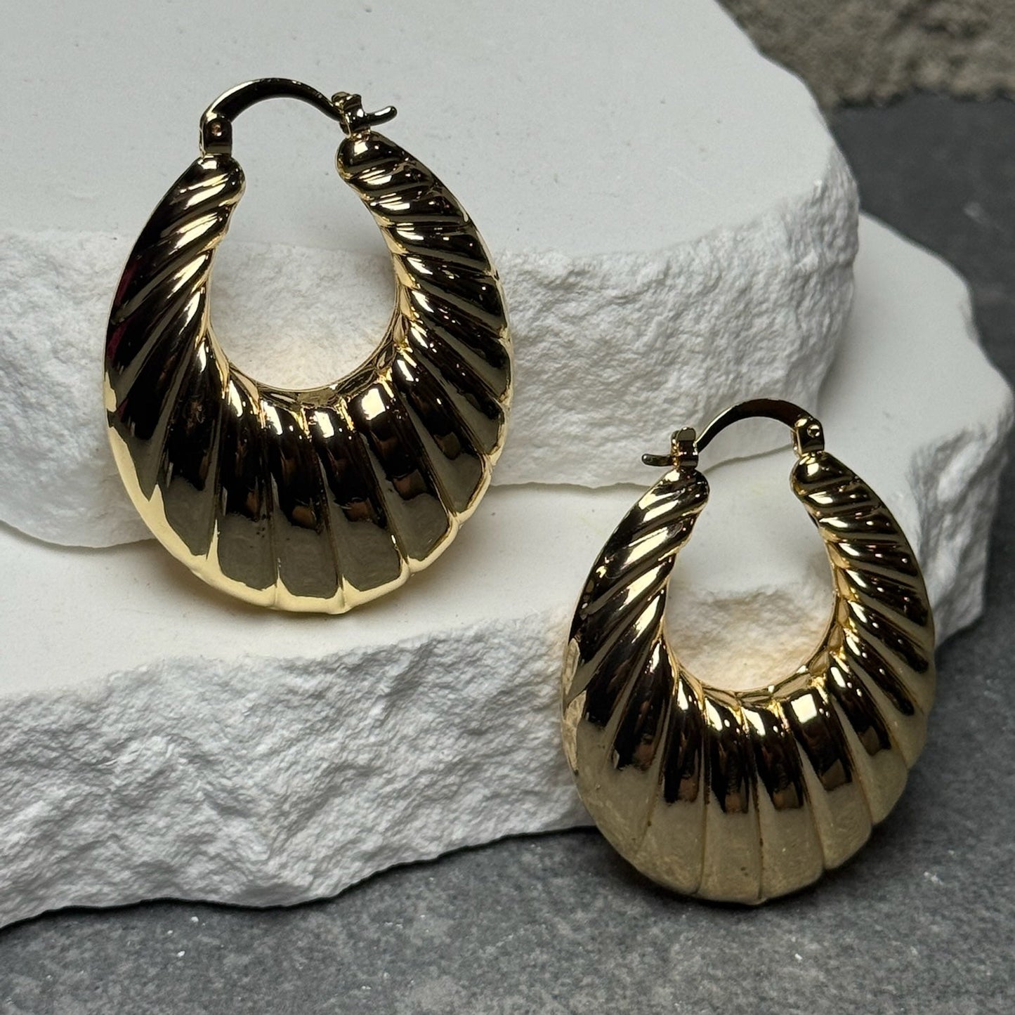 Uptown Glam Hoop Earrings