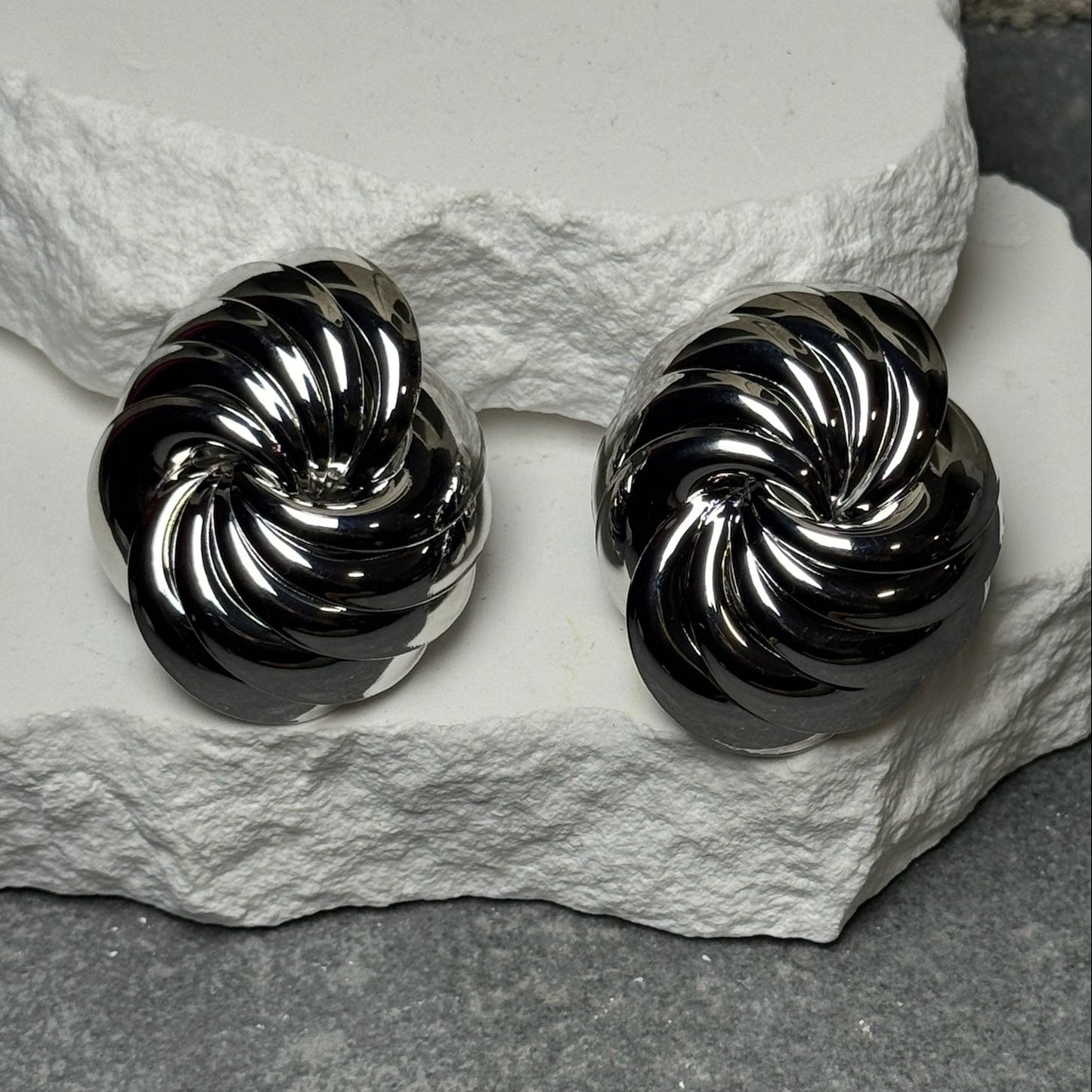 Money Talk Swirl Stud Earrings