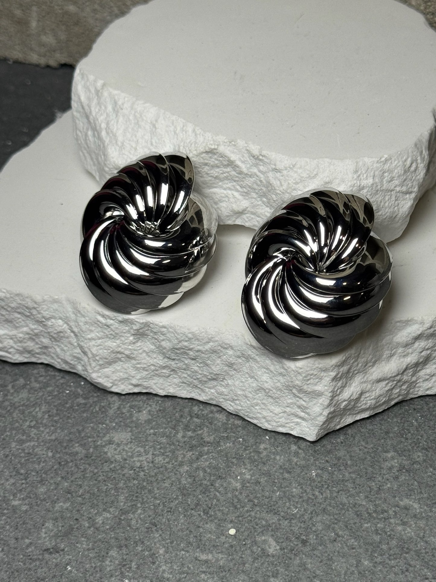 Money Talk Swirl Stud Earrings