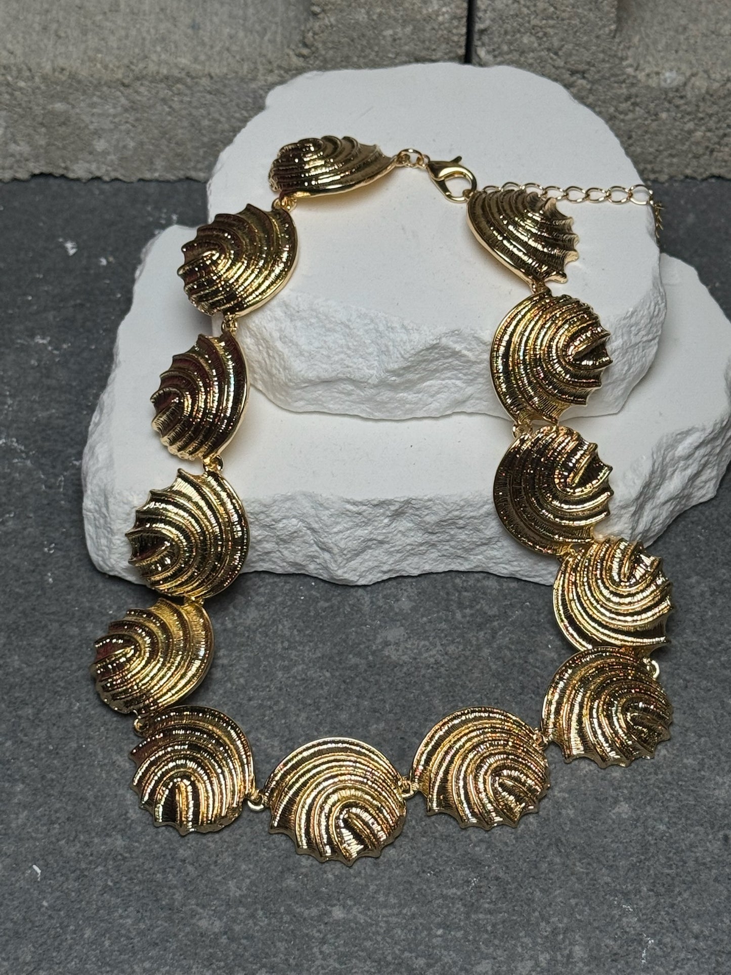 Sea Goddess Statement Necklace 14" w/ Extender