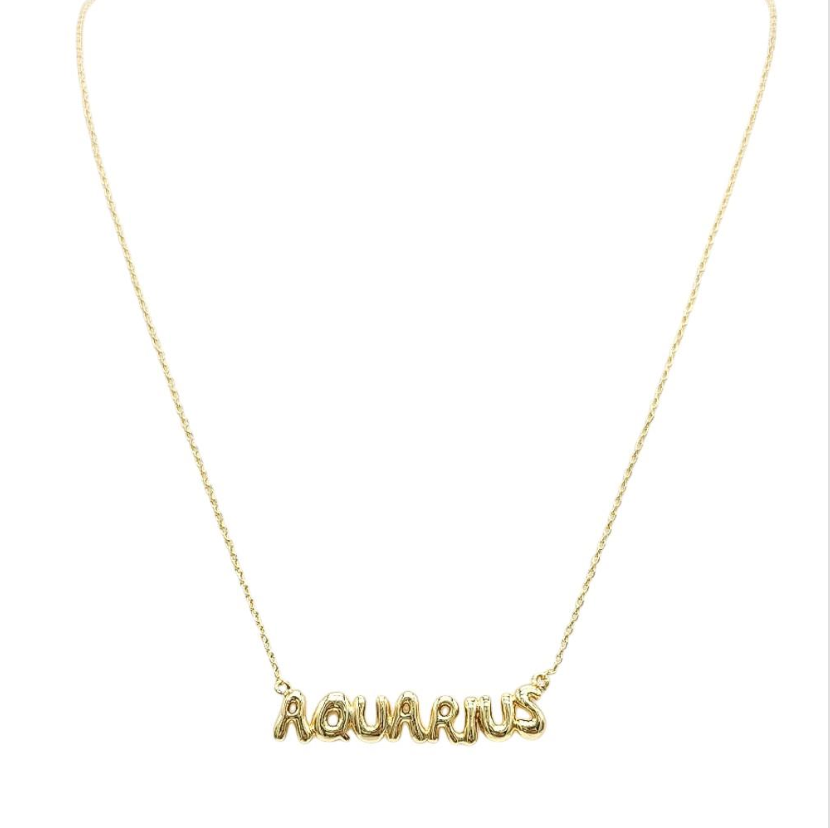 Zodiac Necklace 18k Gold Plated 16" w/ Extender