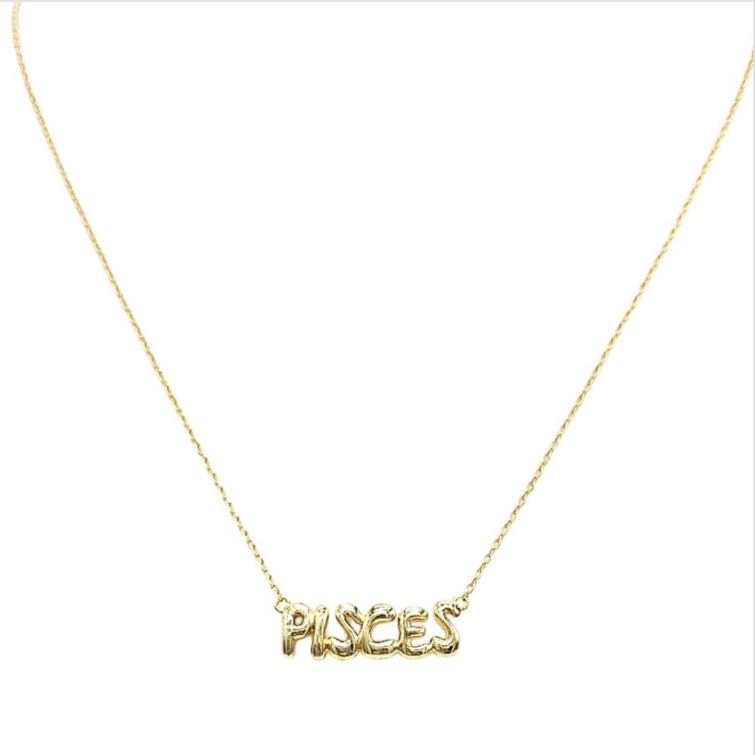 Zodiac Necklace 18k Gold Plated 16" w/ Extender