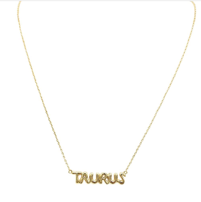 Zodiac Necklace 18k Gold Plated 16" w/ Extender